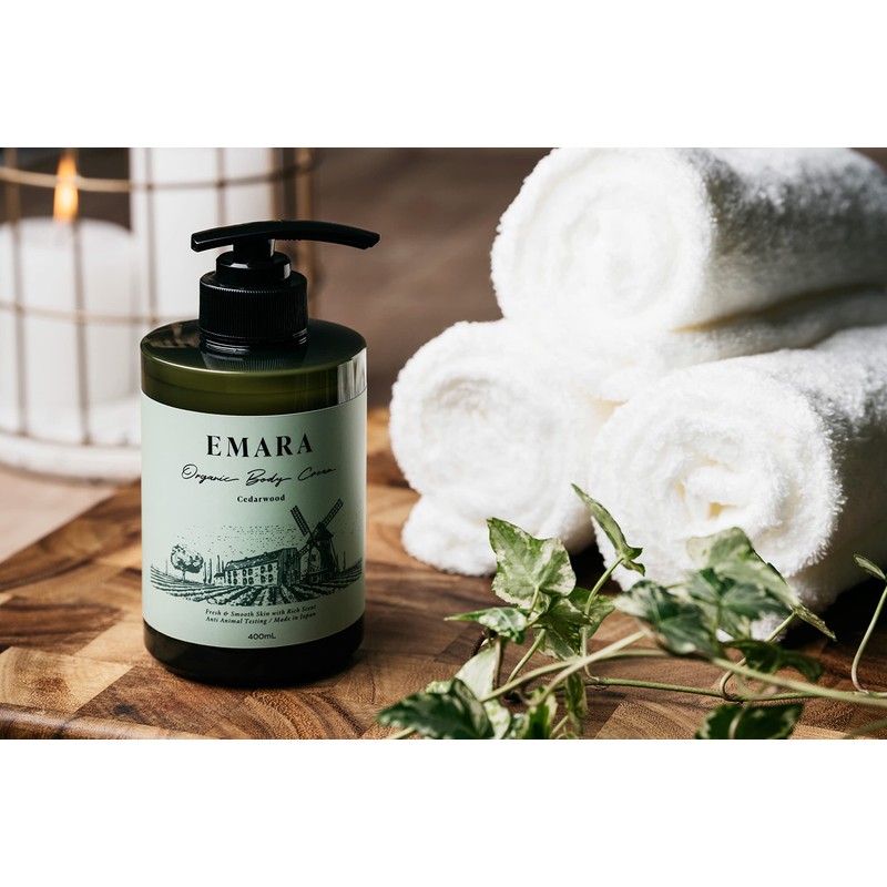 EMARA Organic Body Cream 《Cedarwood》 (400ml)
