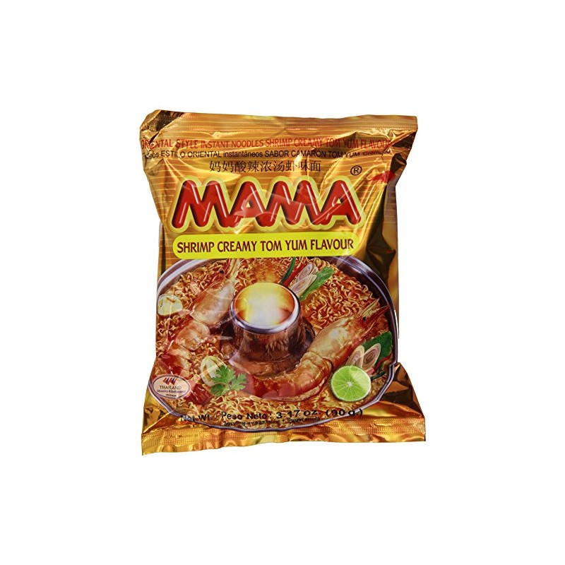 Mama Instant Noodle, Creamy Tom Yum Spicy Flavor, 3.17 Ounce