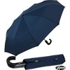 iX-brella Men's Pocket Umbrella Open-Close Automatic Round Hook Handle, Carbon