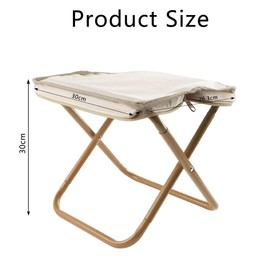 Camping Stool, Portable Folding Stool, Mini Folding Stool, Lightweight Seat Folding Stool, Folding Stool Made of Aluminium and Textilene, for Travel, Hiking, Fishing, Barbecue, Beach with Storage Bag