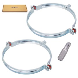 SKIR'CO (2 pcs) Pipe Brackets for 150 mm Pipes, Pipe Clamps, Pipe Supports for Wall and Ceiling Mounting