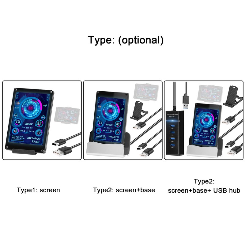 3.5 Inch IPS LCD Monitor Display Computers Monitor CPU GPU