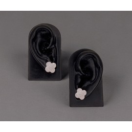 Diamond four-leave clover Earrings - 925 Sterling Silver Lucky Full Diamonds Stud Earrings - Glamorous Retro Design, Gift for Women, Daily Wear, Holiday Gift, and Party Jewelry (Silver)