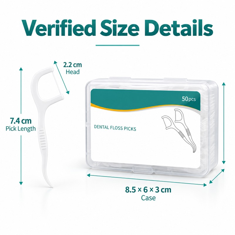 Ultra-Fine Dental Floss Picks with Pointed Toothpick, 150/300/600/1000 Count Options
