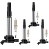SCITOO UF596 4 ignition coils with 4 iridium Spark Plugs