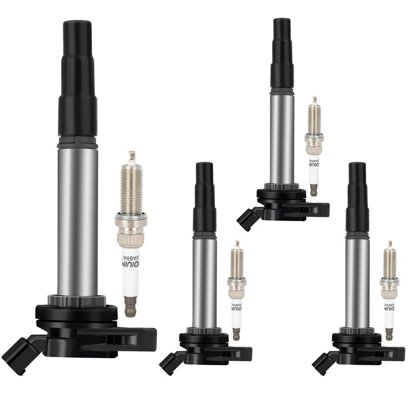 SCITOO UF596 4 ignition coils with 4 iridium Spark Plugs