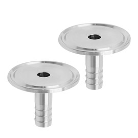 CADUFUELLY 1.5 Inch Tri Clamp to 3/4 Inch Hose Barbed Adapter Sanitary Hose Pipe Fitting SUS304 (2 Pcs)
