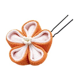 [Kanza Store] Knob Craft, Flower Hair Ornament, Hair Accessory, Corsage, Hair Clip, Hanging Ornament, Crepe, Coming of Age of Age Ceremony, Shichi-Go-San Graduation, Wedding, Kimono, Hakama, Yukata, Furisode, Mail Order (Orange 2) Set of 3