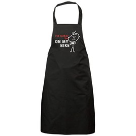 60 Second Makeover Limited Mens I's Rather Be On My Bike Black Apron Novelty Gift Chef Kitchen Present Fathers Day Cycling Cyclist