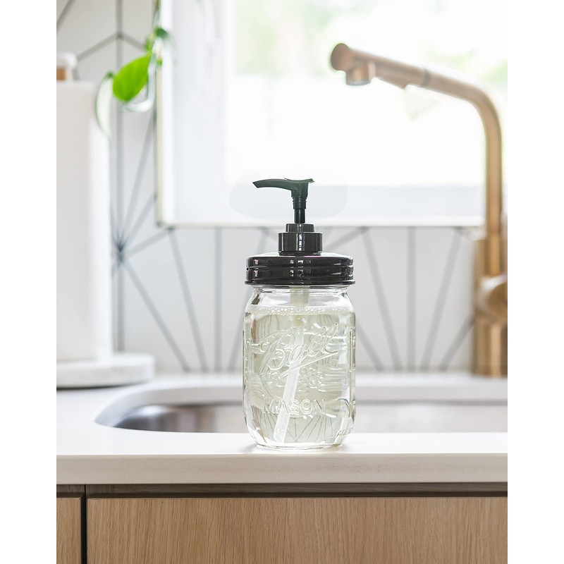 Jarmazing Products Black Mason Jar Soap Dispenser Jars - 2