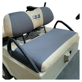 10L0L Golf Cart Seat Covers for Club Car Precedent, Yamaha, Fairplay and Star Models, Large Backrest 3D Air Mesh Fabric Breathable Anti-Slip Washable - Gray