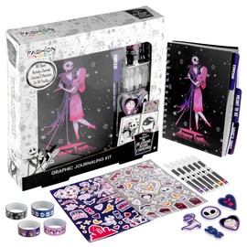 Fashion Angels The Nightmare Before Christmas Graphic Journaling Kit, Journal Set Includes Stickers, Gel Pens, Tape & Erasers, Ideal for Kids & Teens
