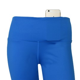 Private Island Women UPF50+ Bootcut Long Leggings Pants Pocket Swim Swimsuit Rash Guard Bathing Bottom (3XL, Blue-RMLBC)