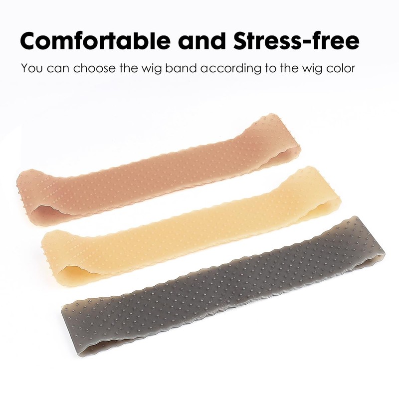 Yuest 3 Pcs Silicone Wig Grip Bands for Lace Front