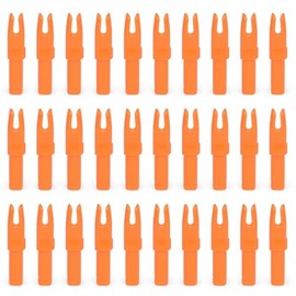Pack of 30 Arrow Nocks Replacement Nocks for Archery ID6.2 mm/0.244 Inch Inserts Made of Plastic Replacement Nocks for Archery Hunting (Orange)