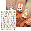 TailaiMei 10 Sheets Easter Nail Stickers, Self-Adhesive Rabbit Nail Art