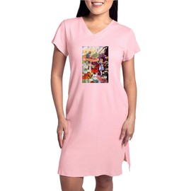 CafePress Alice Asks Advice From The Cate Women's Nightshirt, Soft Long Pajama Shirt, Cotton PJs/Pyjamas Pink