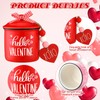 Nitial 3 Pcs Valentine Day Tiered Tray Decoration Ceramic Canister