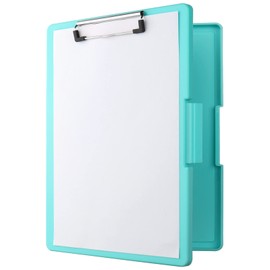 Clipboards with Storage,High Capacity Nursing Clipboard,Plastic Storage Clipboard with Low Profile Clip,Side-Opening A4 Binder Clipboard Folder, Smooth Writing Clip Board for Office Supplies(Black)