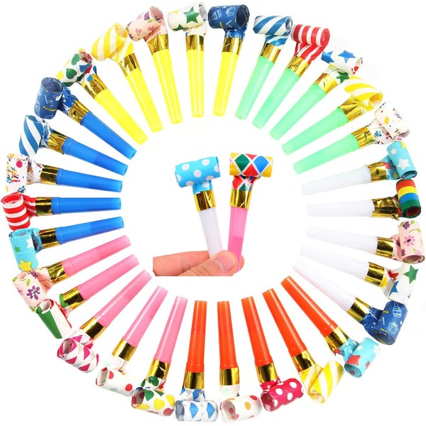 Frdelma Birthday Party Pipes, Pack of 50 Party Bubbles Party
