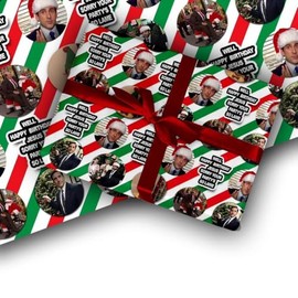 The Office Christmas Wrapping Paper and Tag | Dwight | Prison Mike | Gift wrap | Funny Jokd
