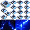 Solar Driveway Lights 16-Pack - 4 LED IP68 Waterproof Marine