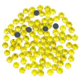 1500pcs SS20 Hot Fix Glass Flatback Rhinestones Bulk Round Crystal Gems Rhinestones for Crafts Art Clothes Shoes(Yellow)