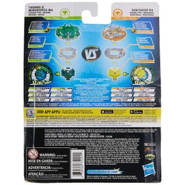 Beyblade Burst Turbo Slingshock Dual Pack Roktavor R4, Thorns-X Minoboros M4