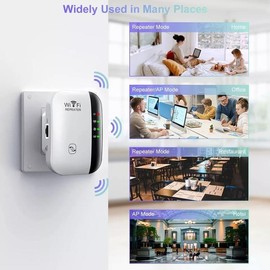 Latest Wifi Extender Covers up to 3650 Sq. ft  and 45 Devices Internet Booster with Ethernet Port Quick Setup Home Wireless Signal Booster