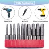 Teocpai 10Pcs Magnetic Pentagon Head Screwdriver Bits Set 1/4 Inch