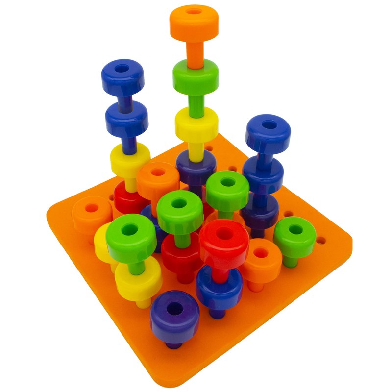Peg's Power Tower Stacking Toy by Little Roos | Educational