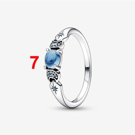 ZURWTCH Princess Ring Fit Women Fashion Gifts 925 Sterling Silver DIY Jewelry (Aladdin Princess Jasmine Ring number 7)