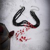 WCRAZYE Gothic Blood Necklace for Women Red Crystal Multi-layered Pearl