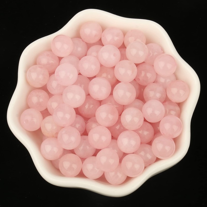 35pcs 10mm Natural Stone Beads Rose Quartz Beads Crystal Gemstone