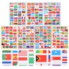 BESPORTBLE 7 Sheets Waterproof Flag Stickers - Mixed National Flag