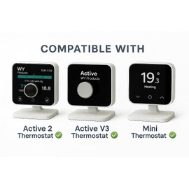 WY Products Premium Thermostat Stand Compatible with Hive Heating Thermostats – Fits Active 2, Active V3 & Mini – PETG Construction – White – Free-Standing Display Base