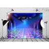 CORFOTO 6x4ft Disco Backdrop Neon Ballroom Night Club Background 70s