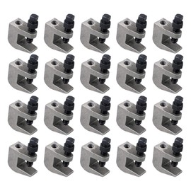 NIDAYE Top Beam Clamps, UNC 3/8" Iron Safety Rod Clamp, 3/4" Jaw Opening, Wall Ceiling Mount Vertical Piping Support for Copper, PVC Tubing, 20 Packs