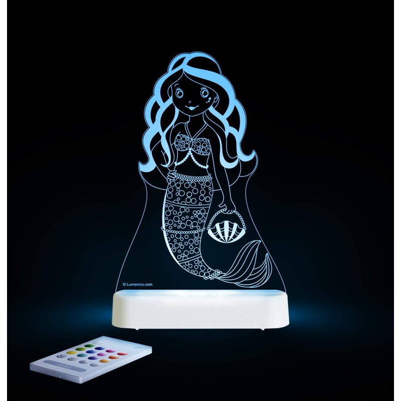 Aloka SleepyLights, Nightlight, Remote Control Included, Mermaid