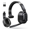 TECKNET Bluetooth Trucker Headset, Single and Dual Ear Wireless Headset
