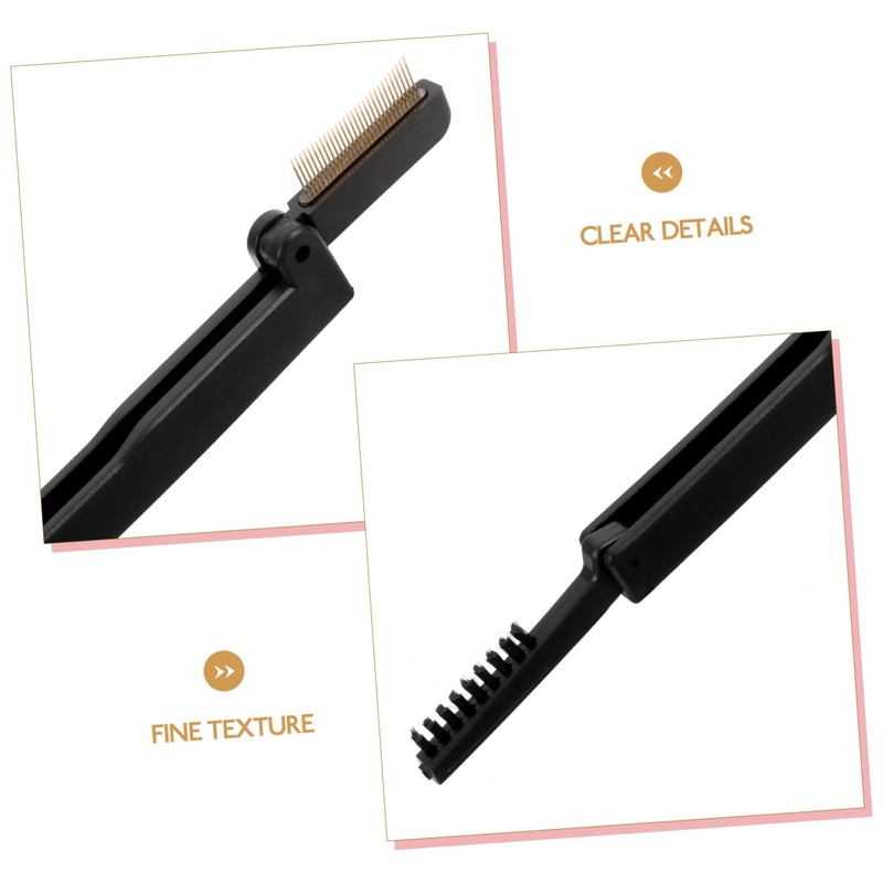 NOLITOY Folding Eyelash Comb and Lash Separator Tool Dual-sided Eyelash