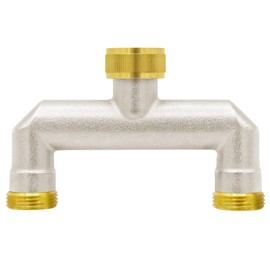 VARIOSAN 2-Way Water Distributor 16607, 1 Inch, Brass, 2 Ball Valves