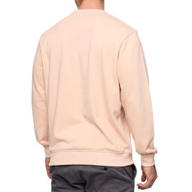 Indicode Men's Holt Sweatshirt with Ribbed Cuffs, Men's Sweater Pullover for Men, Pale Peach
