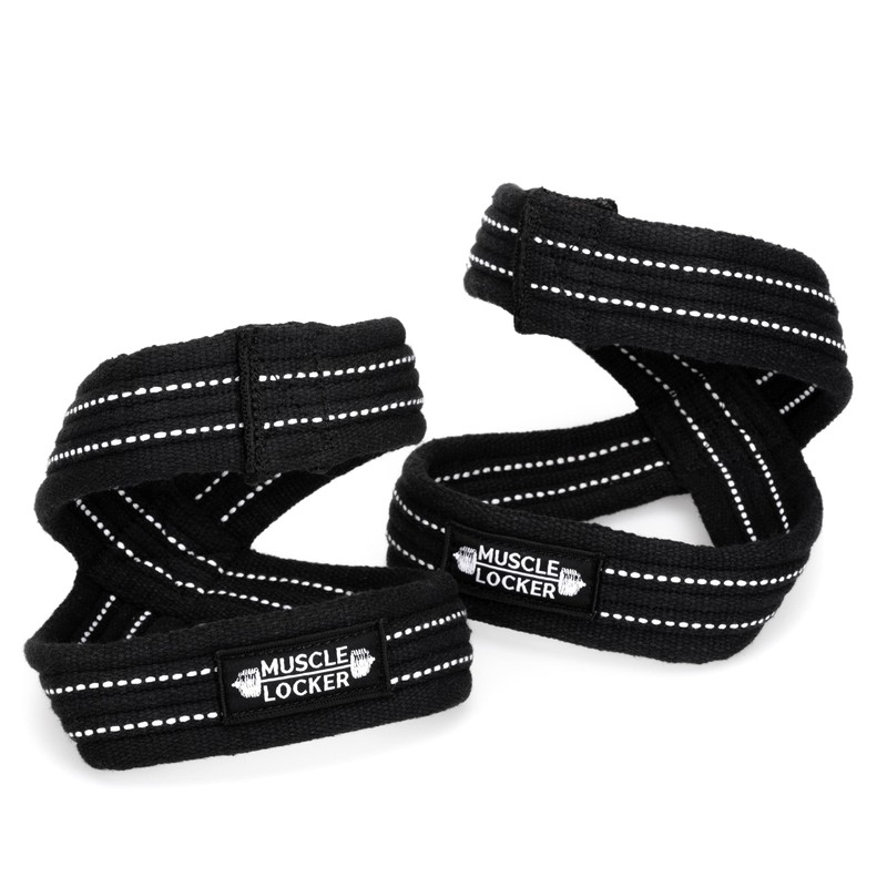 Muscle Locker Figure 8 Lifting Straps - Elite Performance deadlift