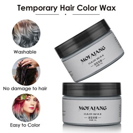 Hair Colour Wax,Men Color Haircarecombatgel 120g Temporary Coloured Hair Paint Wax, Easy Washable Colour Change Hair Dye for Kids,Women - Colour: Green