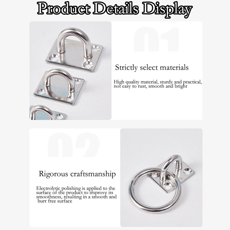 4 Pcs Tie Rings for Horses, Hay Nets for Horses,