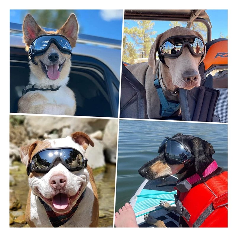 Pet Goggles, Dog Sunglasses, For Medium and Large Dogs, UV