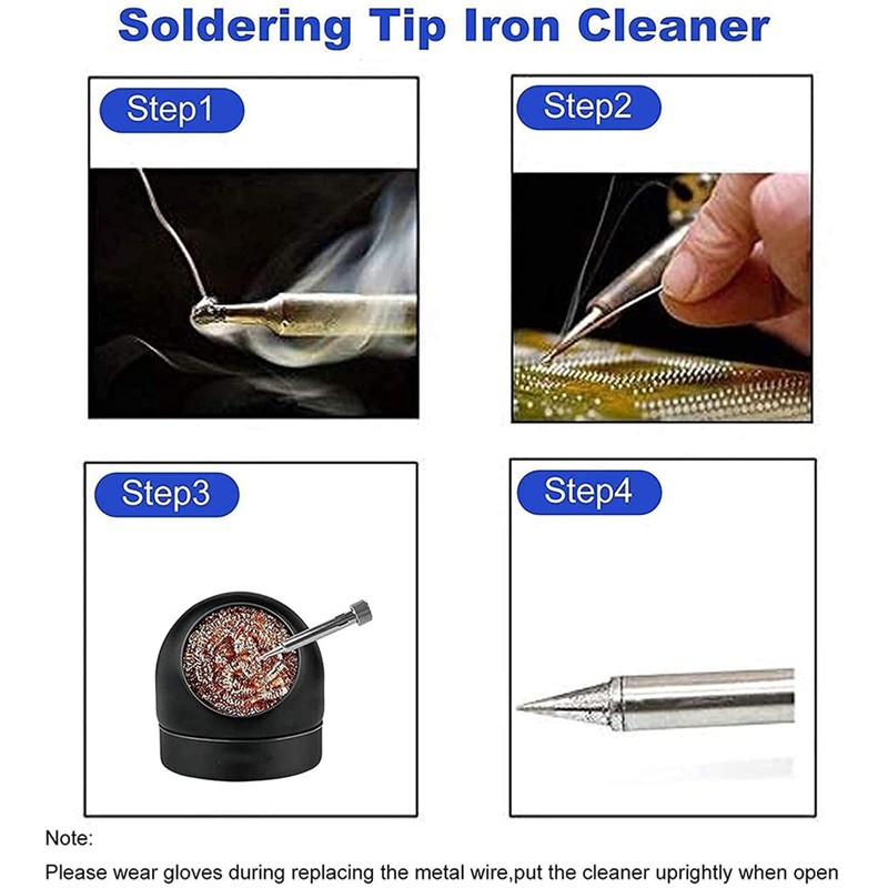 Soldering Iron Tip Cleaner,LXIANGN Non-slip Solder Flux Brass Tip Cleaner