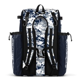 Boombah Catchers Superpack Bat Bag Digital Camo Navy/Gray - 23-1/2" x 13-1/2" x 9-1/2" - Multiple Colors - Holds 4 Bats - Backpack Version (no Wheels)