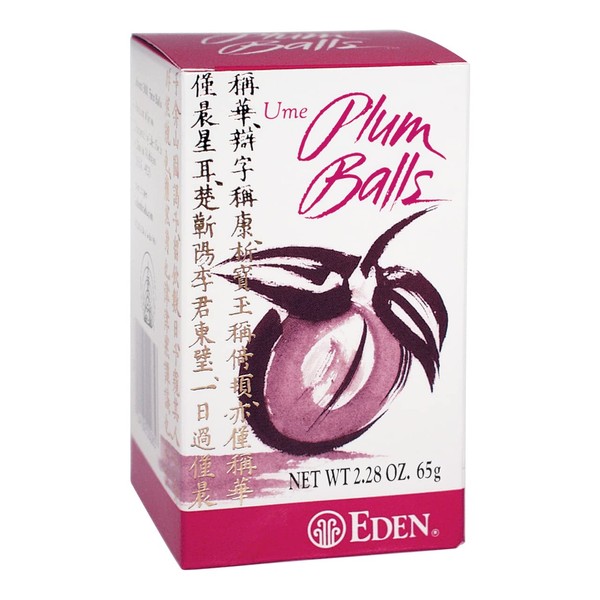 Eden Ume Plum Balls, Ume Plum Concentrate and Jinenjo Wild Mountain Yam, 300 Quarter Gram Balls, 2.28 oz